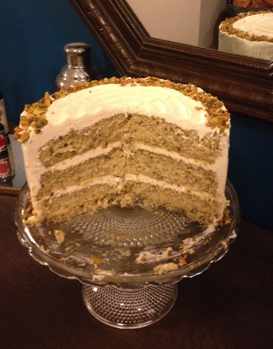 Aunt Sassy Cake | Pistachio cake with honey buttercream | Brooklyn Homemaker