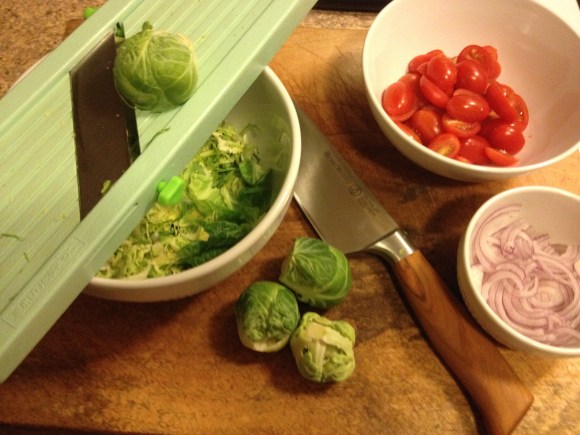 Homestyle pizza with shaved brussels sprouts and capicola | Brooklyn Homemaker