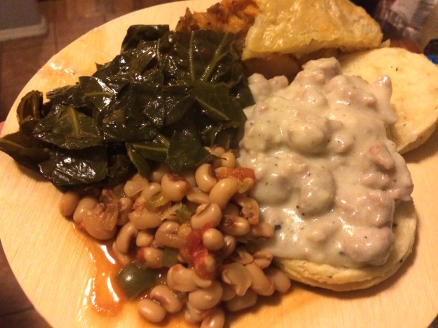 new year's day brunch | vegetarian collard greens and black eyed peas | Brooklyn Homemaker