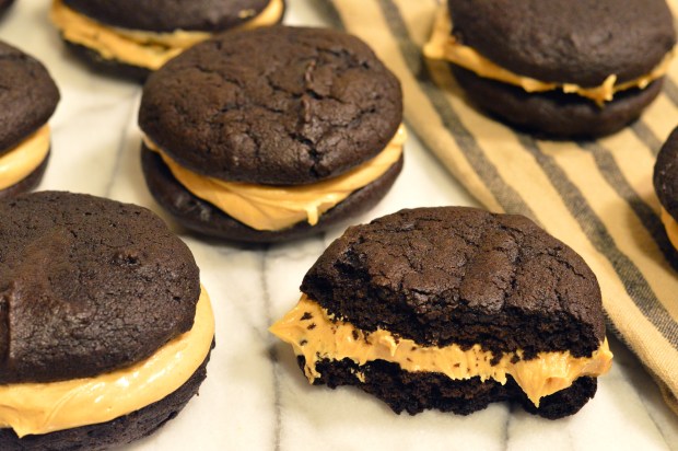 chocolate peanut butter whoopie pies | Brooklyn Homemaker