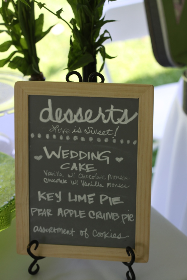 chalkboard dessert menu | Tuxedo & Russell's Hudson Valley June Wedding | Brooklyn Homemaker
