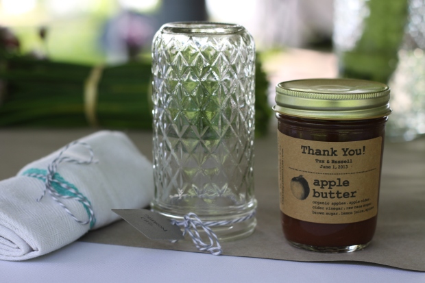 homemade apple butter wedding favors | Tuxedo & Russell's Hudson Valley June Wedding | Brooklyn Homemaker