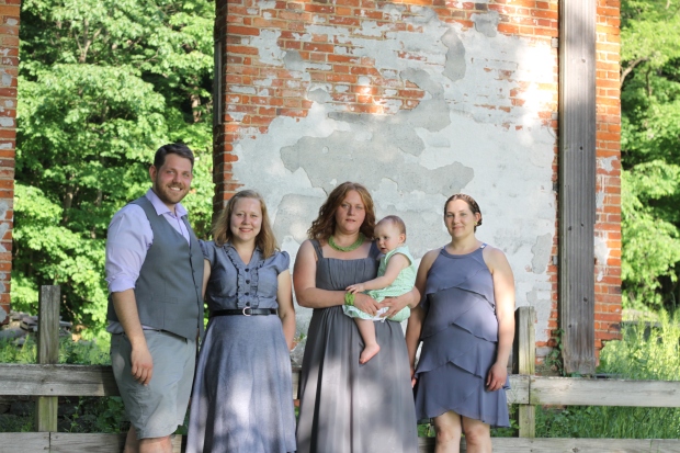 mismatched grey bridesmaids dresses | Tuxedo & Russell's Hudson Valley June Wedding | Brooklyn Homemaker