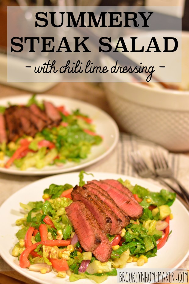 summery steak salad with chili lime dressing | Brooklyn Homemaker