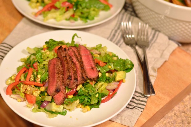 summery steak salad with chili lime dressing | Brooklyn Homemaker