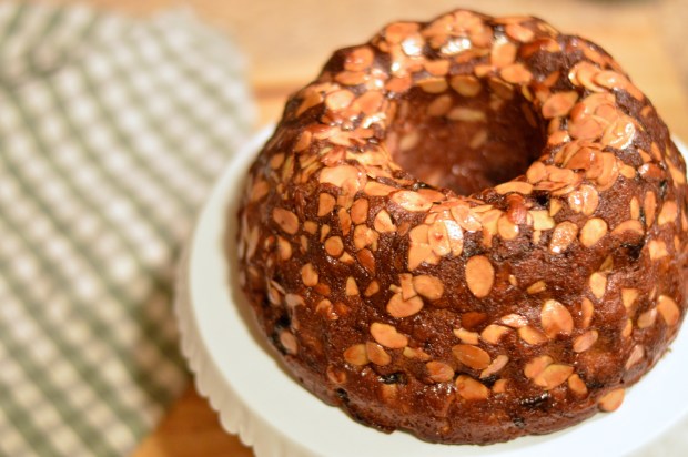 roasted cherry kugelhopf with cherry bourbon glaze | Brooklyn Homemaker