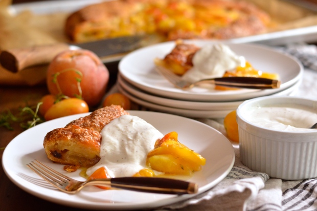 peach, tomato, & thyme galette with vanilla yogurt | Brooklyn Homemaker