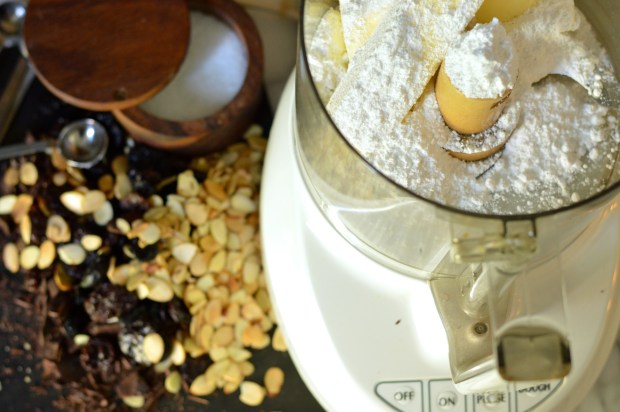 cherry, almond, & dark chocolate shortbread cookies | Brooklyn Homemaker