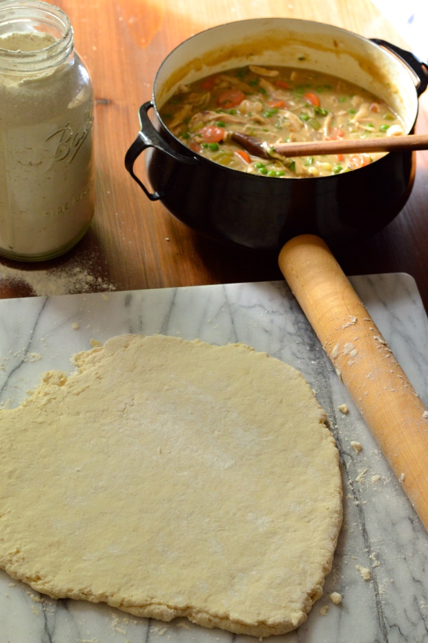 homemade chicken pot pie with buttermilk biscuit crust | Brooklyn Homemaker