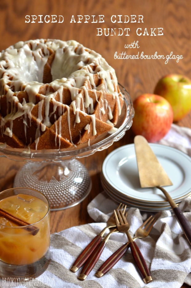 spiced apple cider bundt cake with buttered bourbon glaze | Brooklyn Homemaker