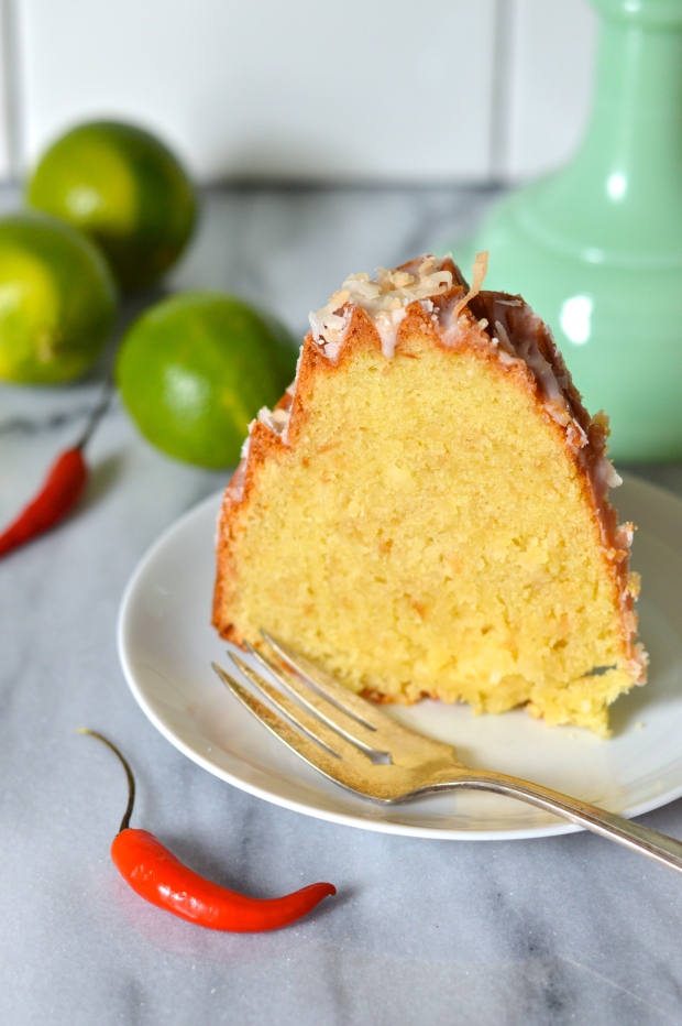 toasted coconut lime bundt cake with chili lime glaze | Brooklyn Homemaker