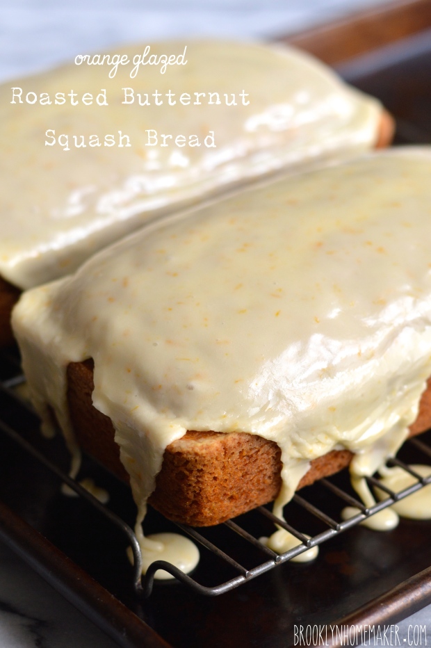 orange glazed roasted butternut squash bread | Brooklyn Homemaker