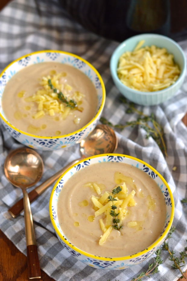 roasted cauliflower and cheddar soup | Brooklyn Homemaker