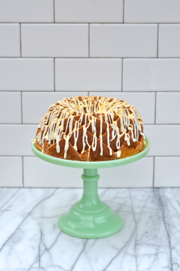 graham cracker bundt cake with key lime cheesecake swirl | Brooklyn Homemaker