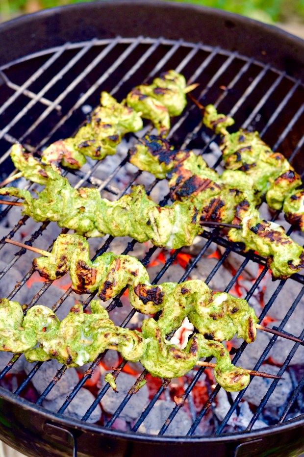 grilled chicken tacos with cilantro pesto and red cabbage slaw | Brooklyn Homemaker