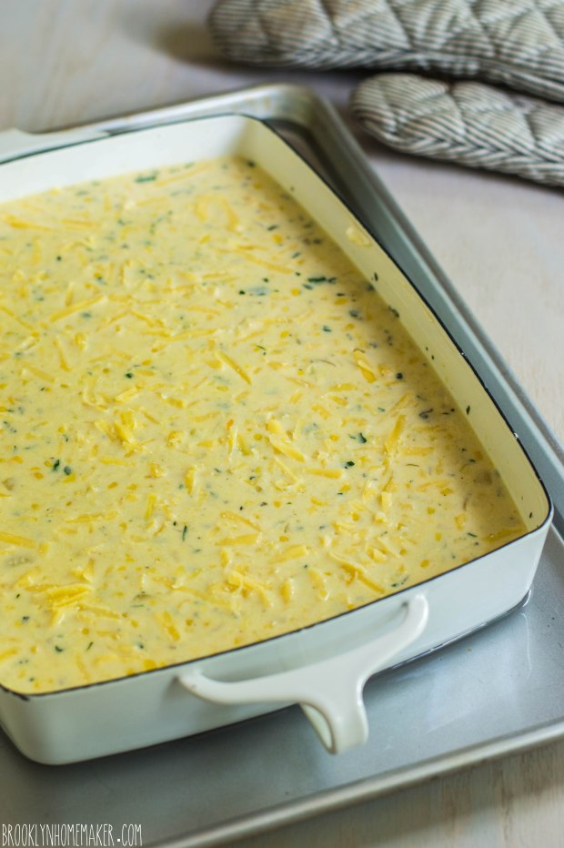 herb and cheddar corn pudding | Brooklyn Homemaker