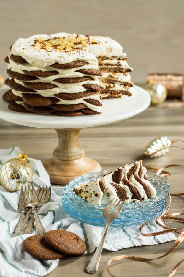 gingersnap icebox cake with maple mascarpone cream | Brooklyn Homemaker