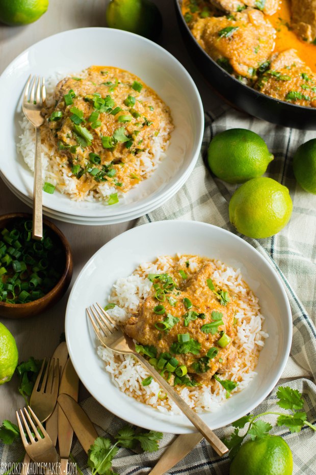 coconut lime braised chicken thighs | Brooklyn Homemaker
