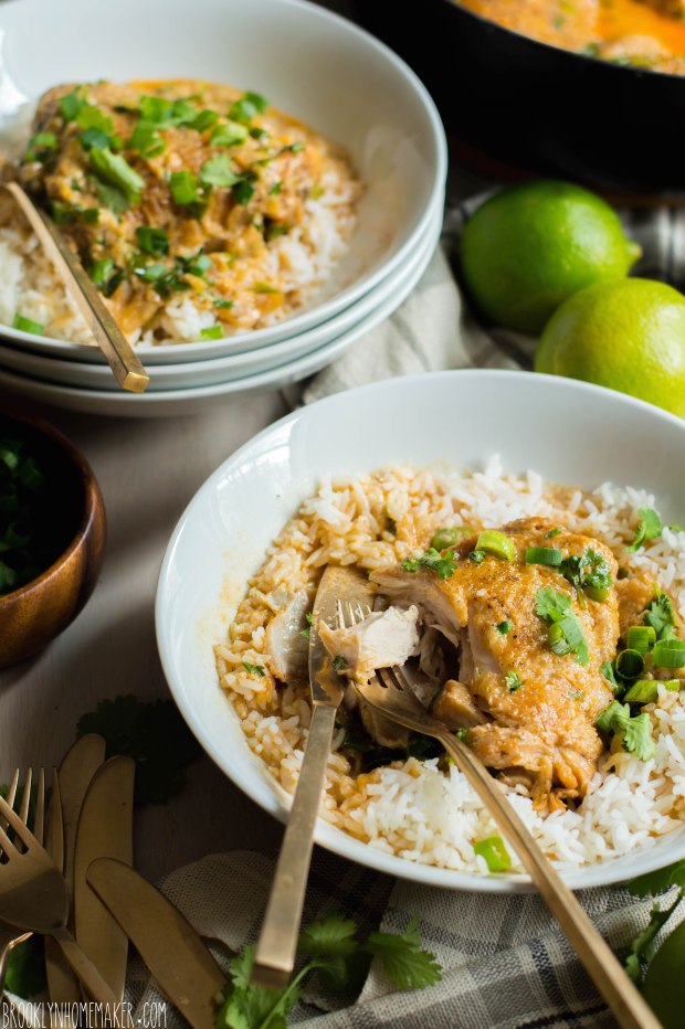 coconut lime braised chicken thighs | Brooklyn Homemaker