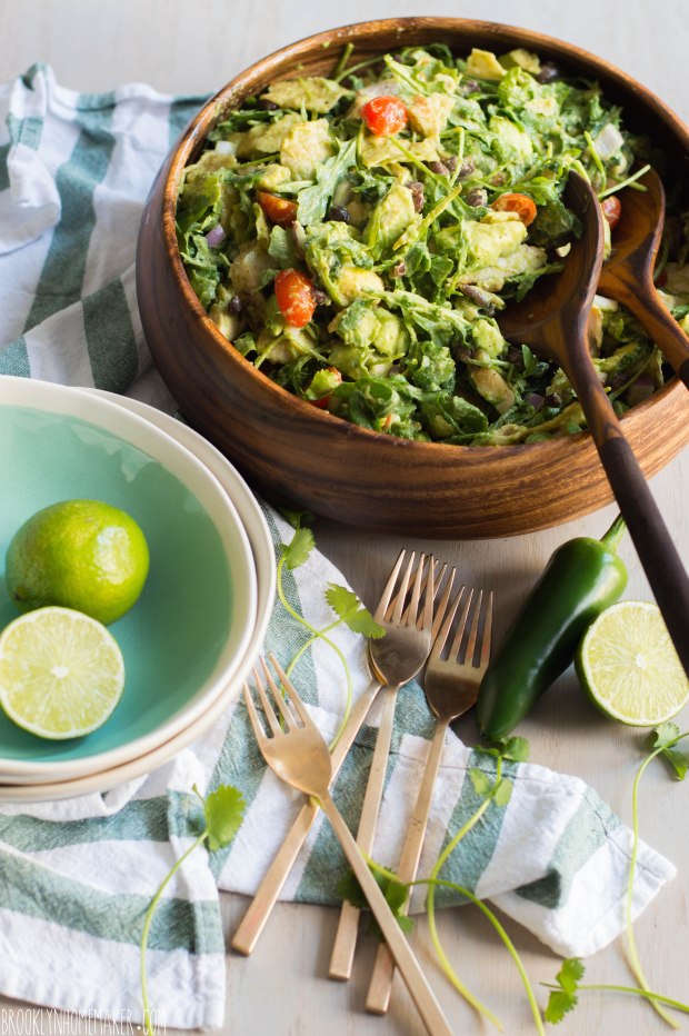 guacamole salad with jalapeno lime dressing | Brooklyn Homemaker