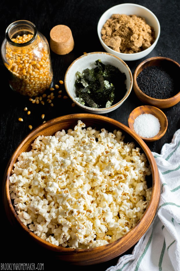 nori & black sesame caramel corn | Brooklyn Homemaker