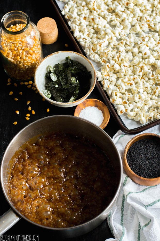 nori & black sesame caramel corn | Brooklyn Homemaker