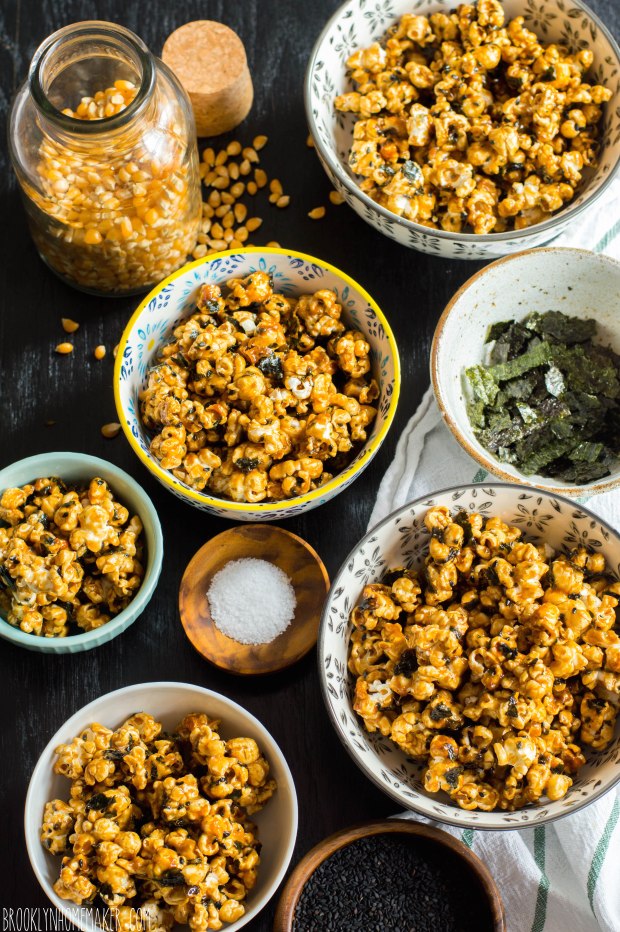 nori & black sesame caramel corn | Brooklyn Homemaker