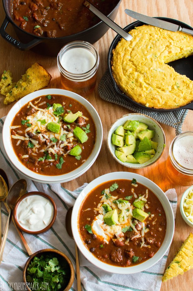 chunky beef and bean chili | Brooklyn Homemaker