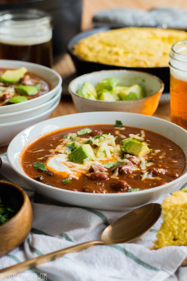 chunky beef and bean chili | Brooklyn Homemaker