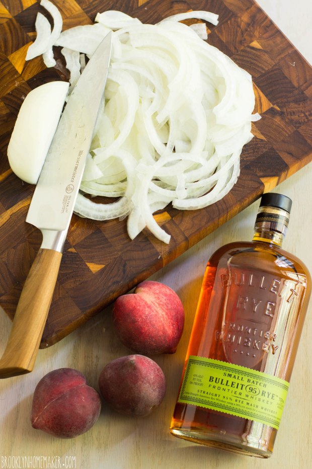 grilled pork chops with vidalia onion and peach relish | Brooklyn Homemaker