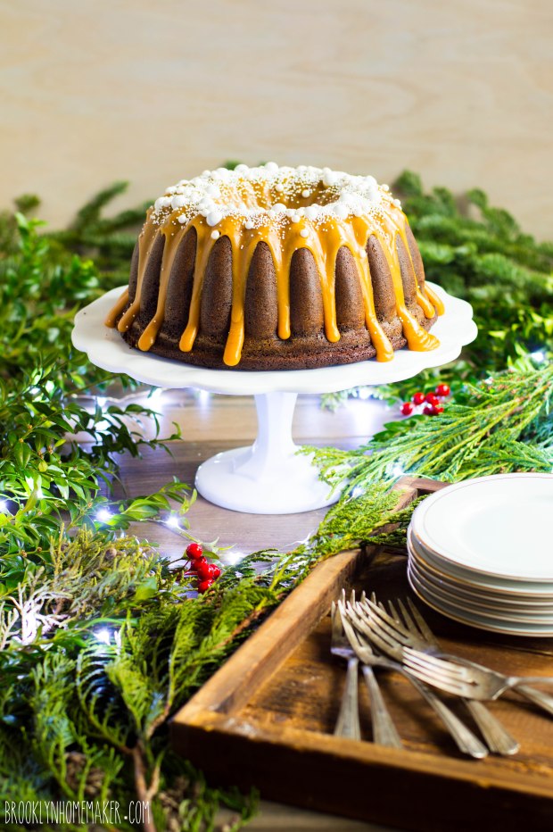 spicy gingerbread bundt with caramelized white chocolate ganache | Brooklyn Homemaker
