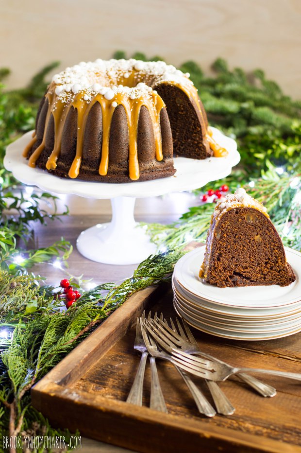 spicy gingerbread bundt with caramelized white chocolate ganache | Brooklyn Homemaker